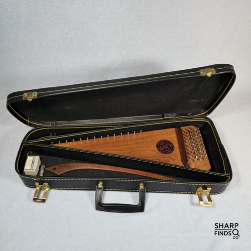 Vintage bowed psaltery case - bowed,