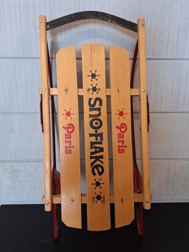 Vintage wooden paris sno flake - wooden,