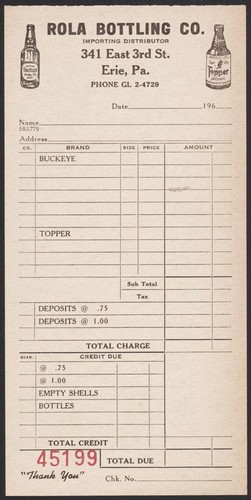 Vintage receipt rola - receipt,