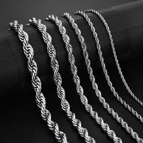 6mm rope chain necklace 925 - rope,