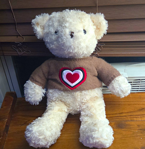 Dan dee white teddy bear - dee, plush