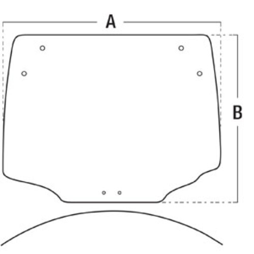 Rear window glass - rear,