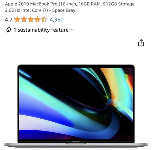 Mac book pro 2019 - mac, 16