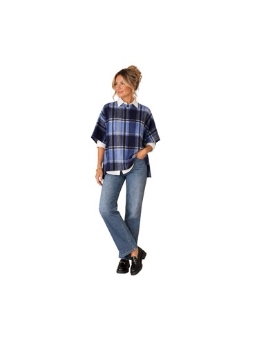 Joan rivers plaid poncho - joan,