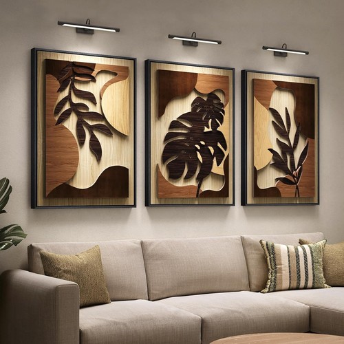 Wood wall art decor set - wood,