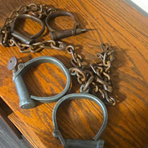 Vintage police equipment leg - police,