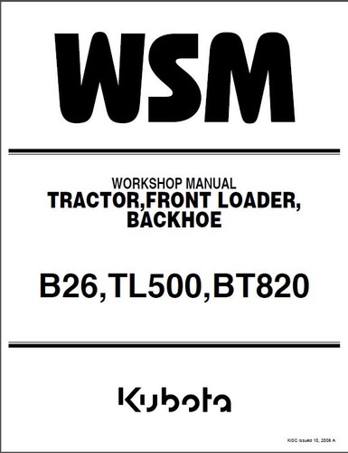 Kubota b26 tl500 - kubota,