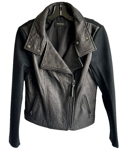 Mackage black lambskin moto - mackage,
