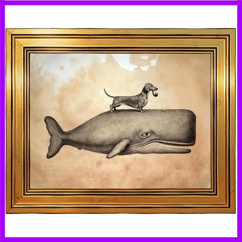 Vintage dog wall art - 10", 8"