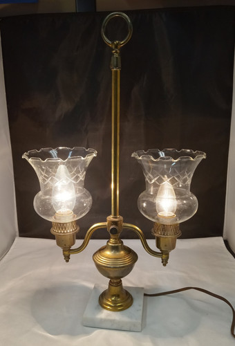 Vtg double arm brass student - double,