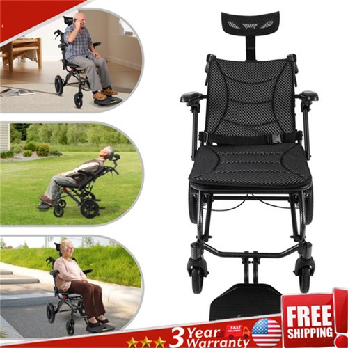 Folding reclining wheelchair - folding,