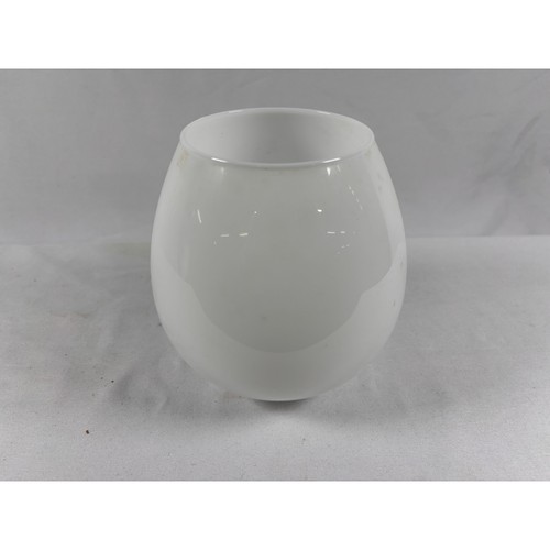 White opaque glass lamp shade - white,