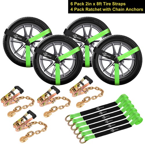 4pack car tie down - tie, straps