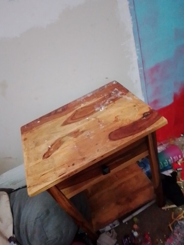 Wood nightstand with drawer - nightstand,