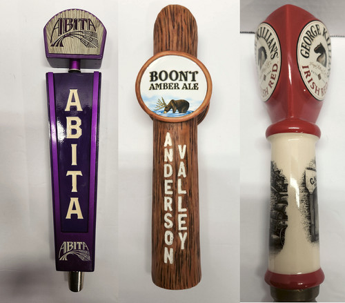 Lot three various beer - of, tap