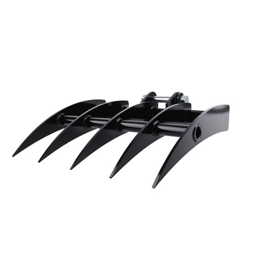 Excavator rake attachment - excavator,