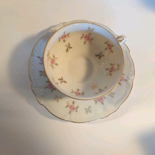 Floral porcelain tea cup - porcelain,