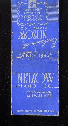 1930s netzow piano since - netzow, co.