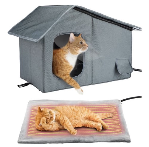 Waterproof outdoor heated cat - waterproof,