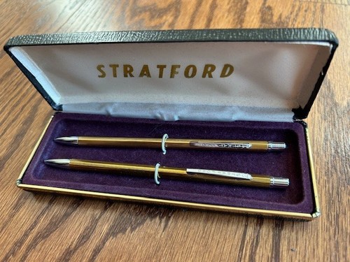 Vtg stratford gold tone pen - stratford,