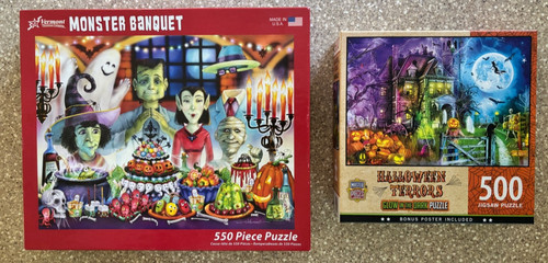 Lot halloween puzzles - (2),