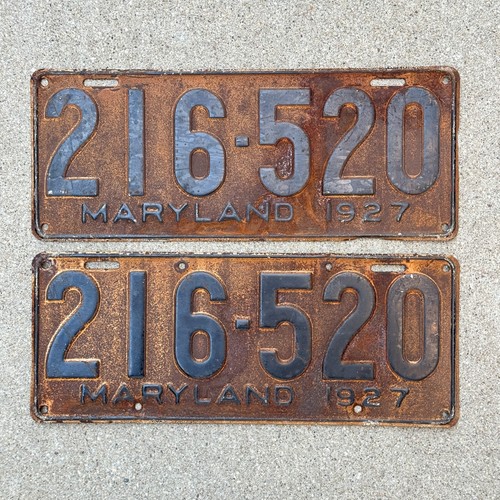 1927 maryland license plate - 1927,