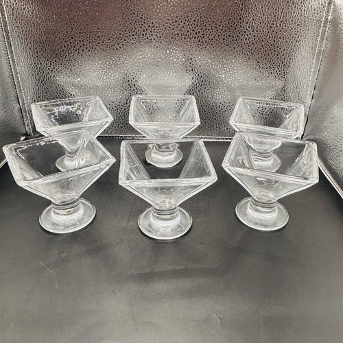 Clear glass sherbet dessert - 6,