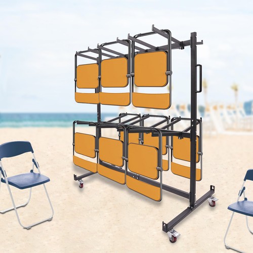 Folding chair rack dolly cart - chair,