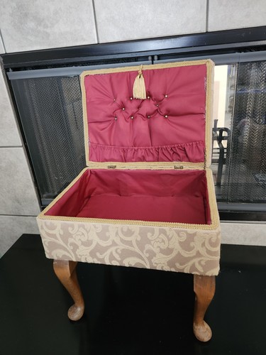 Upholstered sewing stool - upholstered,
