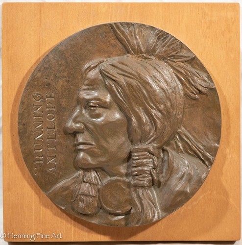 Stunning bronze relief - bronze, plaque