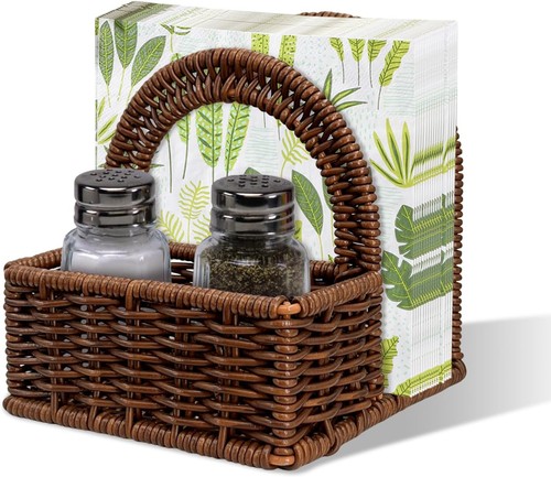 Plastic rattan napkin holder - napkin,
