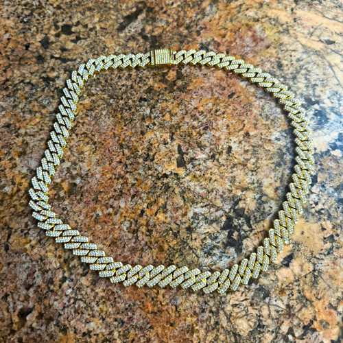 14mm iced prong cuban chain - iced,