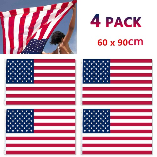 4pack 2x3 american flag - american, w/