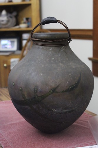 Vintage old water pot vessel - water,