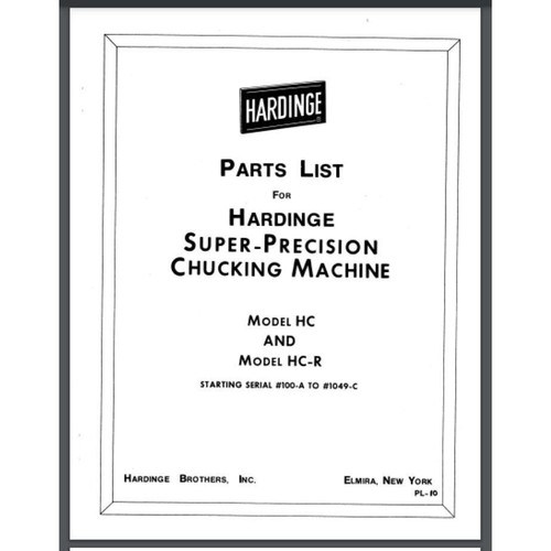 Hardinge lathe model - hardinge, hc