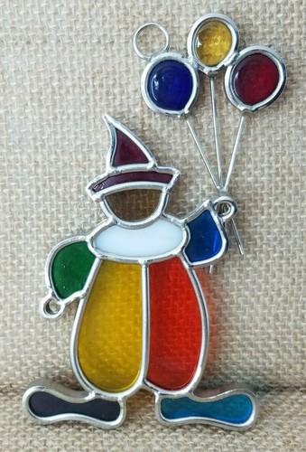 Clown stained glass - clown,