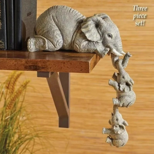 3pcs elephant figurines set - 3pcs,