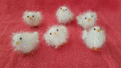 Vtg lot tinsel easter - easter, chicks