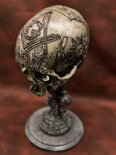 Masonic real human skull - masonic,