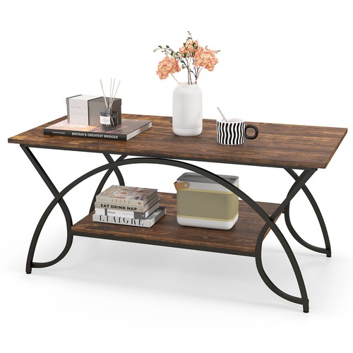 Tier industrial coffee table - 2-tier,