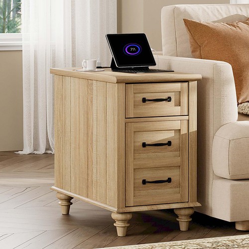 Farmhouse end table with - farmhouse,