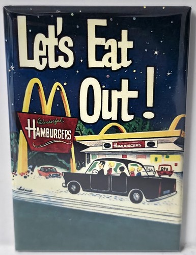 Let eat out - eat, 2"x3"