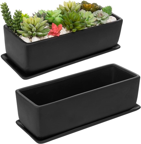 Inch black ceramic - ceramic, planter
