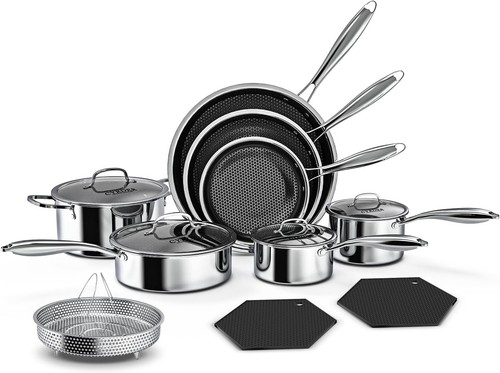 Piece nonstick hybrid hex - hybrid,