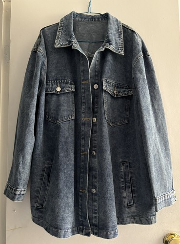 New 2xl jean jacket metal - jean,