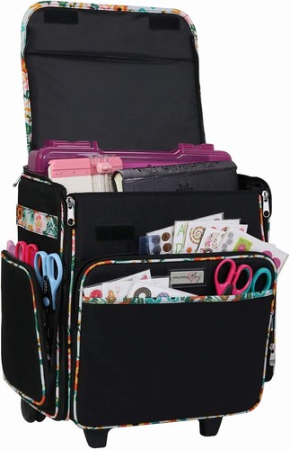 Rolling scrapbook tote - rolling,