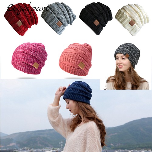 Knit baggy beanie slouchy - knit,