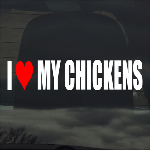 Love chickens custom vinyl - love,