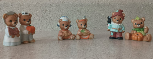 Homco bears turkey indian - homco,