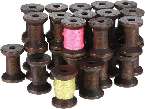 30pcs wooden spools - wooden, for